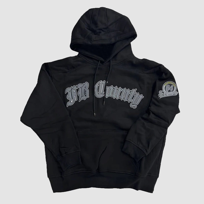 FB County Hoodie Hoodie unisex front product view | Dash Racegear — Classic FB County hoodie with ribbed cuffs and hem