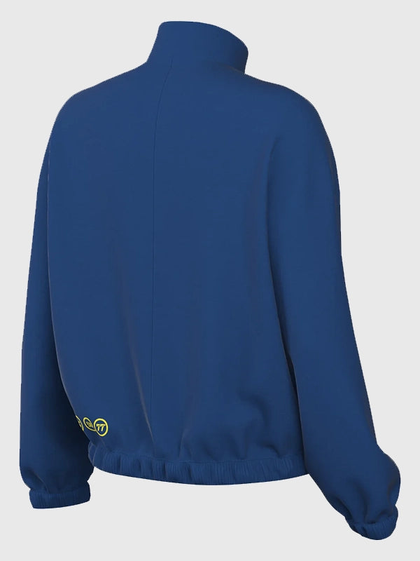 Nike FC Barcelona Essential Jacket Jacket unisex detail view 4 | Dash Racegear — Fans wear the FC Barcelona Blue Nike Essentials Jacket to layer up with team-ready style.