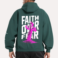 Dash Racegear Graphic Vibes Faith Over Fear Hoodie Hoodie unisex detail view 3 | Dash Racegear — Dash Racegear Faith Over Fear Hoodie in Cozy Pullover Design