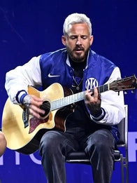Inter Milan Fanatics Fest NYC 2026 Satin Jacket Jacket unisex detail view 2 | Dash Racegear — Fanatics Fest NYC 2026 Inter Milan varsity jacket blending smooth satin craftsmanship with modern football-inspired fashion.