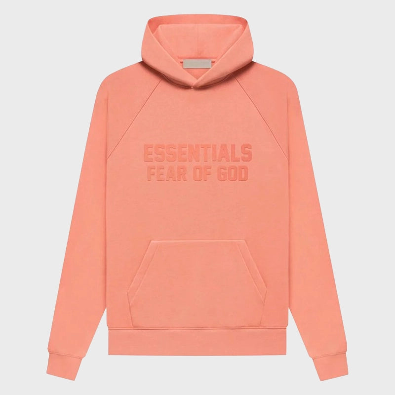 Fear of God Coral Essentials Hoodie Hoodie unisex front product view | Dash Racegear — Fear of God Coral Essentials Pullover Hoodie