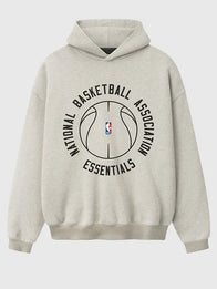 Fear of God NBA X Barkley Hendricks 90s Hoodie Hoodie unisex front product view | Dash Racegear — Grey Fear of God NBA x Barkley Hendricks 90s fleece hoodie with bold graphic and relaxed unisex fit.