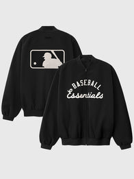 Fear of God x MLB Full-Zip Bomber Jacket Bomber Jacket unisex front product view | Dash Racegear — 2026 Black Fear of God x MLB Full-Zip Bomber Jacket for men and women with a refined streetwear-inspired silhouette.