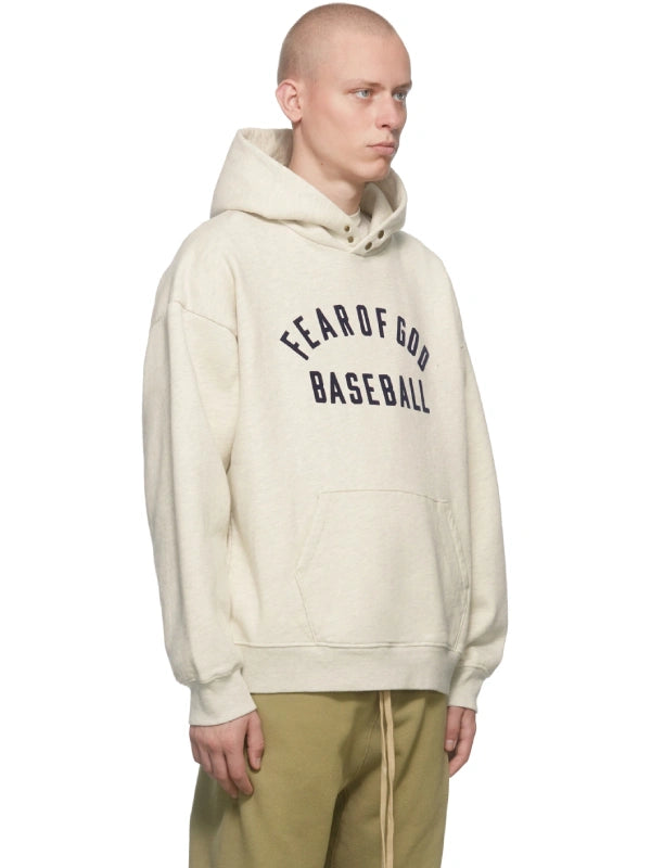 Fear Of God Baseball Hoodie Hoodie unisex detail view 6 | Dash Racegear — Pullover fleece hoodie by Fear Of God featuring classic baseball styling with a modern relaxed silhouette.
