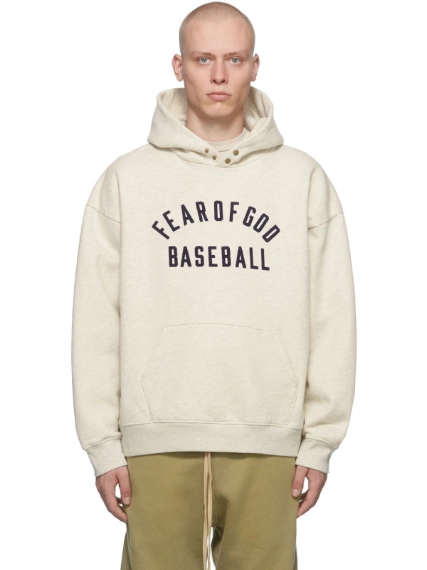 Fear Of God Baseball Hoodie Hoodie unisex detail view 2 | Dash Racegear — Recreated Fear Of God hoodie crafted from warm fleece with signature baseball-inspired design elements.