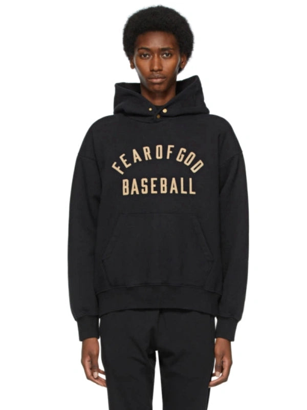 Fear Of God Baseball Hoodie Hoodie unisex front product view | Dash Racegear — Pullover fleece hoodie by Fear Of God offering cozy warmth and subtle baseball-inspired streetwear style.