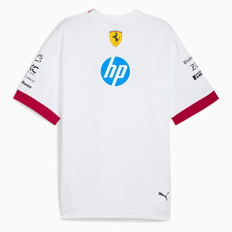Scuderia Ferrari Men’s Drivers Tee Fashion Apparel unisex detail view 2 | Dash Racegear — Puma x Ferrari Men's Drivers Tee – Crew Neck with Sponsor Logos