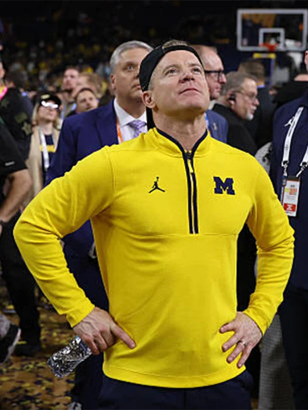 Dusty May Wolverines Quarter-Zip Pullover Jacket Jacket unisex detail view 4 | Dash Racegear — Michigan Wolverines yellow Victory pullover jacket by Dusty May, quarter-zip style perfect for active fan outfits.