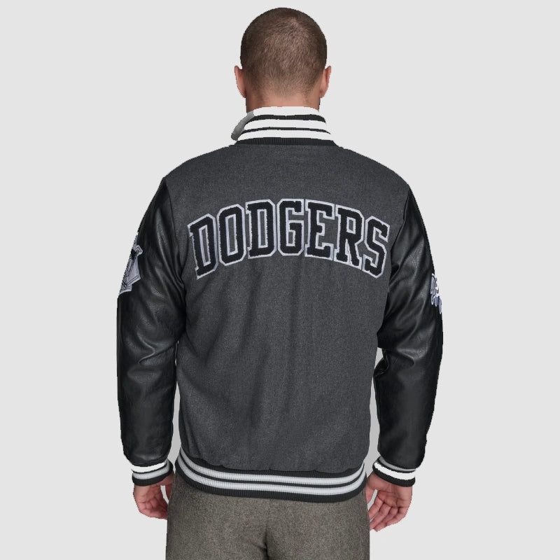 LA Dodgers First Rounder Varsity Jacket Varsity Jacket unisex detail view 4 | Dash Racegear — First Rounder Varsity Jacket – LA Dodgers Fan Apparel