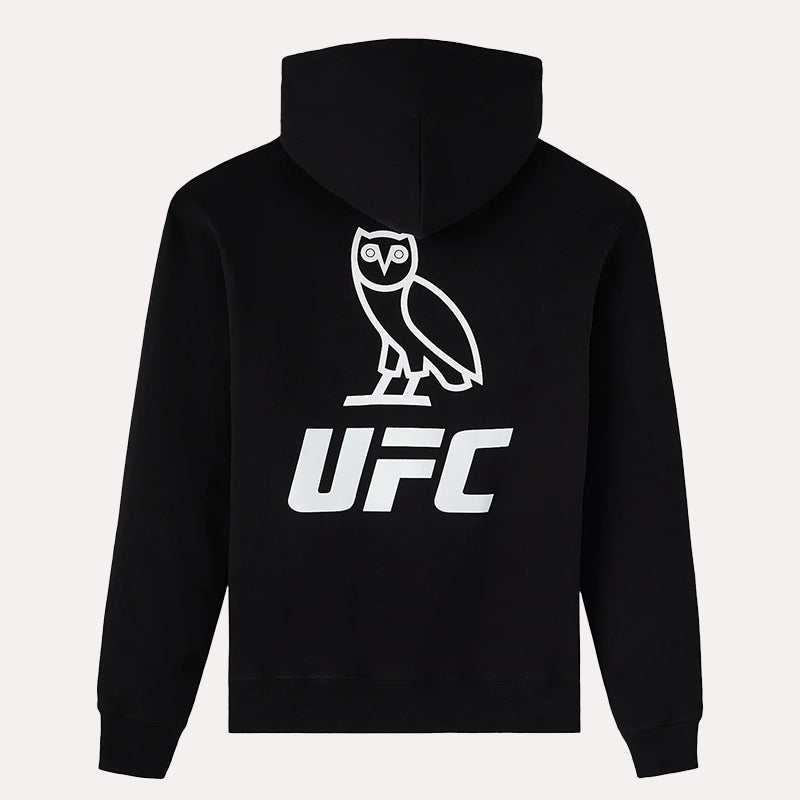 OVO x UFC Flame Logo Hoodie Hoodie unisex detail view 3 | Dash Racegear — OVO UFC Hoodie – Bold Flame Logo Edition