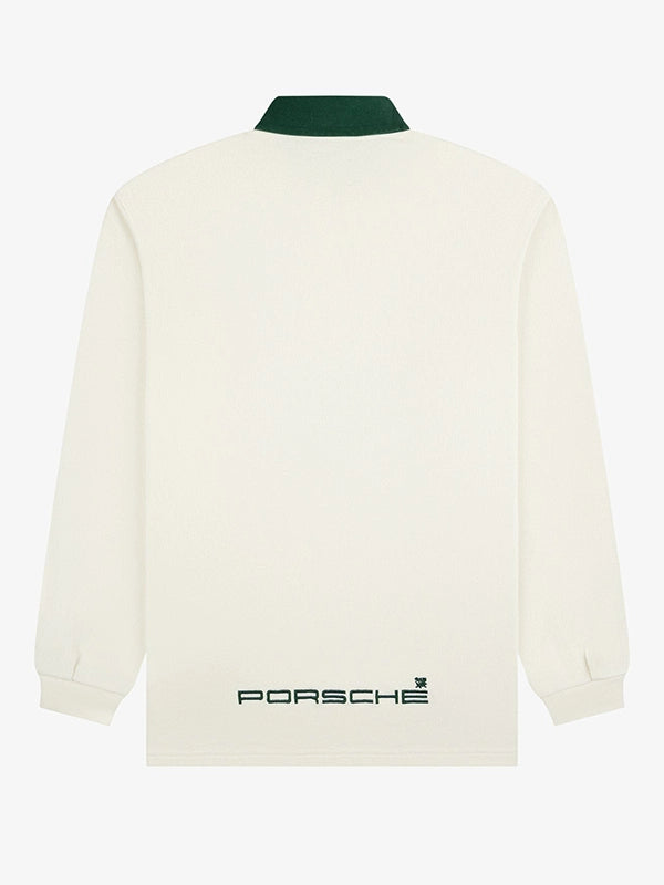 Aimé Leon Dore x Porsche Rugby Sweatshirt Sweatshirt unisex detail view 4 | Dash Racegear — Aimé Leon Dore Porsche-inspired rugby top outfit