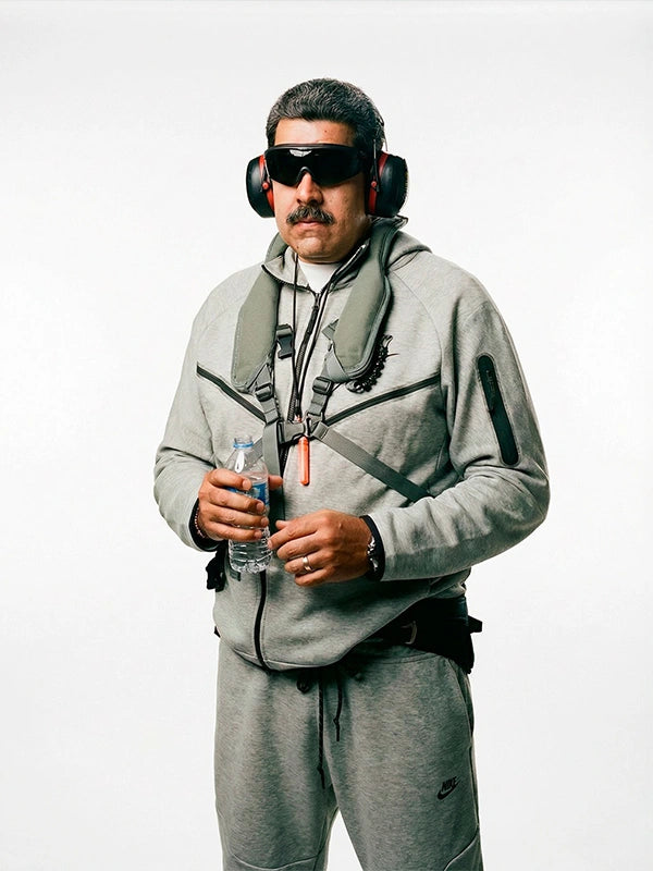 Nicolas Maduro Nike Tech Fleece Tracksuit Tracksuit unisex detail view 2 | Dash Racegear — Recreated Nike Tech Fleece full zip grey jacket inspired by Nicolas Maduro with a minimalist performance look