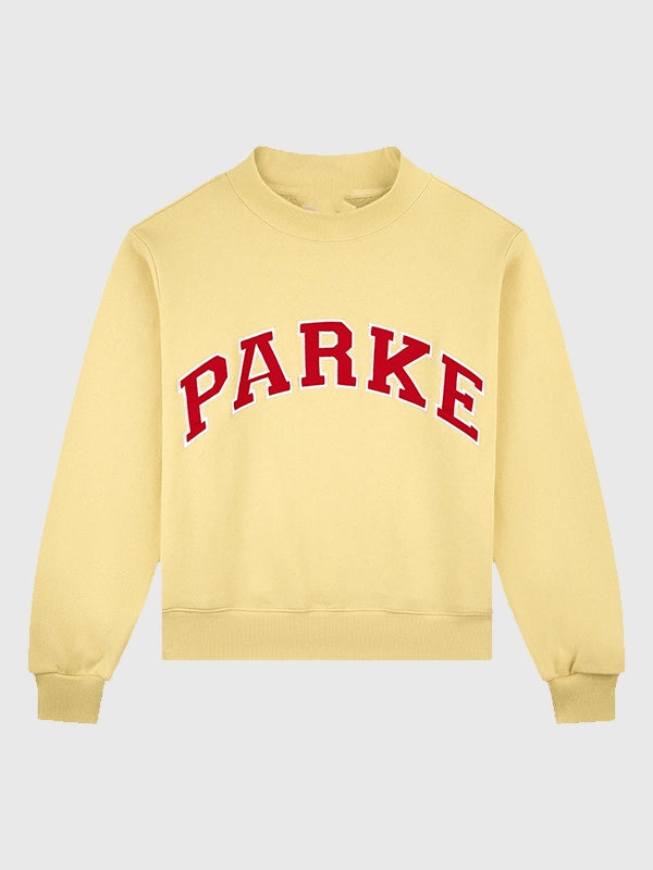 Parke Summerland Varsity Mockneck Sweatshirt Sweatshirt unisex detail view 4 | Dash Racegear — Unisex varsity mockneck sweatshirt with soft cotton feel and minimal modern casual styling.
