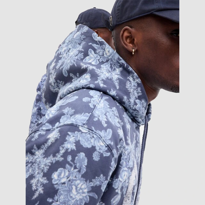 Floral Gap Hoodie Hoodie unisex detail view 4 | Dash Racegear — Chic Gap Hoodie in Floral Print – Ideal for Spring Layers