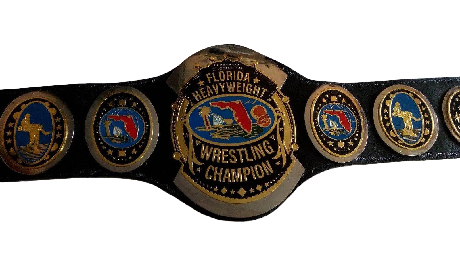 Florida Heavyweight Wrestling Championship Leather Title Belt - 1 | Dash Racegear