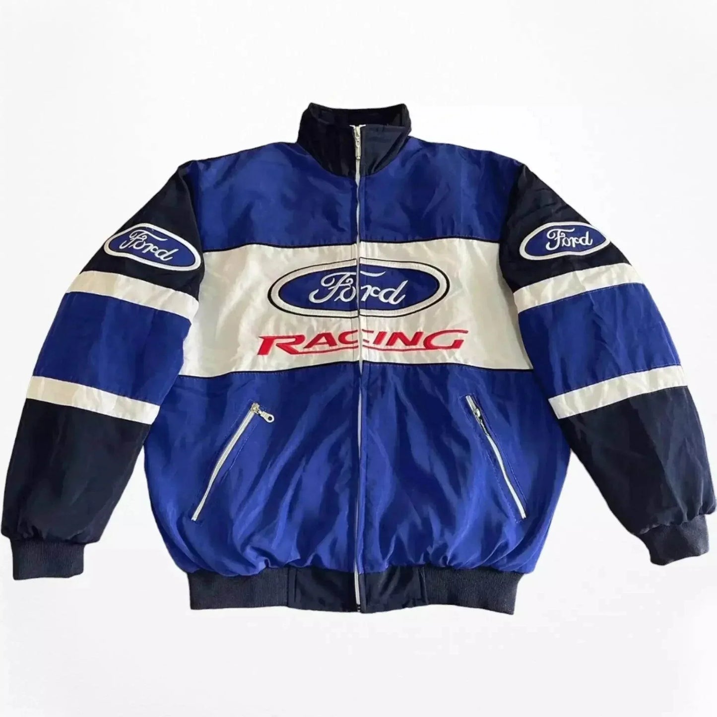 Vintage Ford F1 Racing Embroidered Bomber Jacket | Dash Racegear