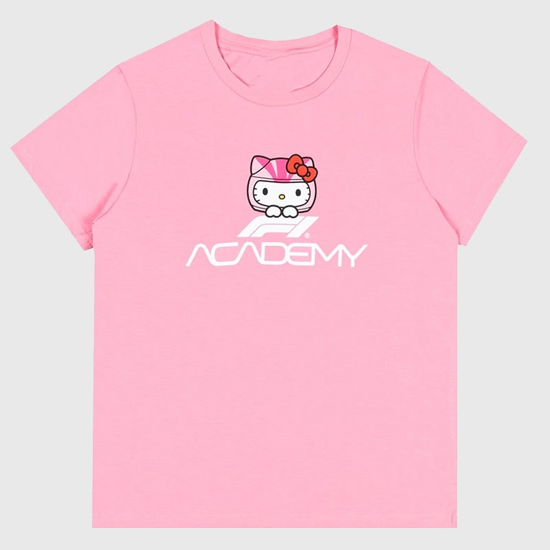 Formula 1 Academy Hello Kitty Logo T-Shirt Shirt unisex detail view 2 | Dash Racegear — Hello Kitty Racing Tee – Formula 1 Academy Logo Collection