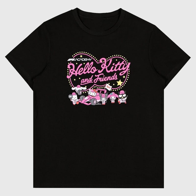 Formula 1 Academy Hello Kitty Pit Crew T-Shirt Shirt unisex detail view 2 | Dash Racegear — Formula 1 Academy 2025 Pit Crew Tee – Hello Kitty Collaboration
