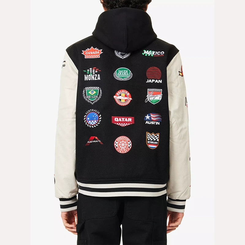 Formula 1 F175 Logo Varsity Jacket Varsity Jacket unisex detail view 3 | Dash Racegear — Track Meets Style – F1 F175 Varsity Jacket Drop