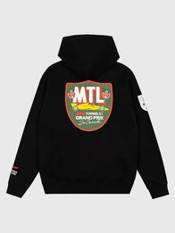 F1 Canada GP 2026 MTL Badge Hoodie Hoodie unisex detail view 2 | Dash Racegear — Formula 1 Canada Grand Prix 2026 MTL Badge Black Pullover Hoodie For Men & Women with soft comfort and racing-inspired design.