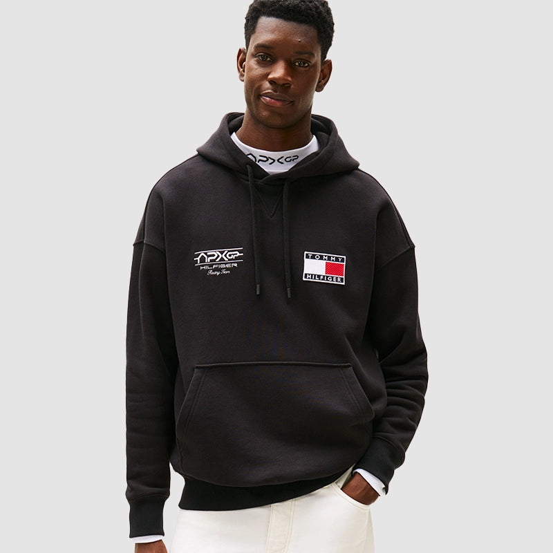 Tommy Hilfiger F1 Movie Graphic Hoodie Jacket unisex detail view 2 | Dash Racegear — F1-themed hoodie with bold front graphic by Tommy Hilfiger