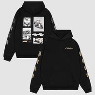 Formula 1 The Movie APXGP Photo Collage Hoodie Jacket unisex detail view 3 | Dash Racegear — F1 The Movie hoodie with bold APXGP graphic artwork