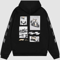Formula 1 The Movie APXGP Photo Collage Hoodie Jacket unisex front product view | Dash Racegear — Graphic hoodie featuring APXGP imagery from F1 The Movie