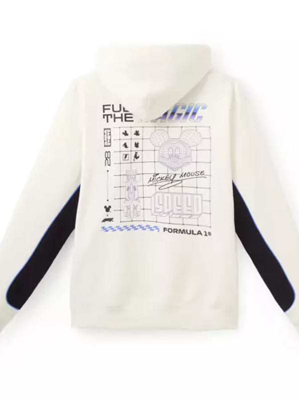 Disney x Formula 1 Velocity Mickey Mouse Hoodie Hoodie unisex detail view 4 | Dash Racegear — Motorsport-inspired pullover hoodie with Disney Mickey design and warm comfortable fabric for everyday wear.