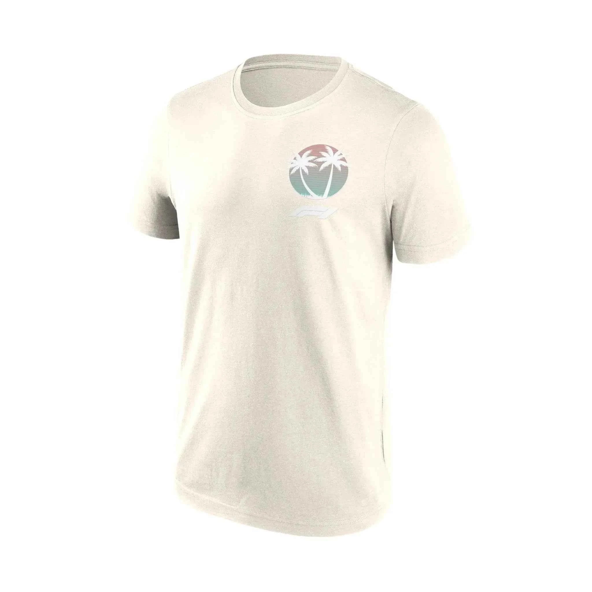 Formula 1 Beach Club Printed Graphic T - Shirt Off White