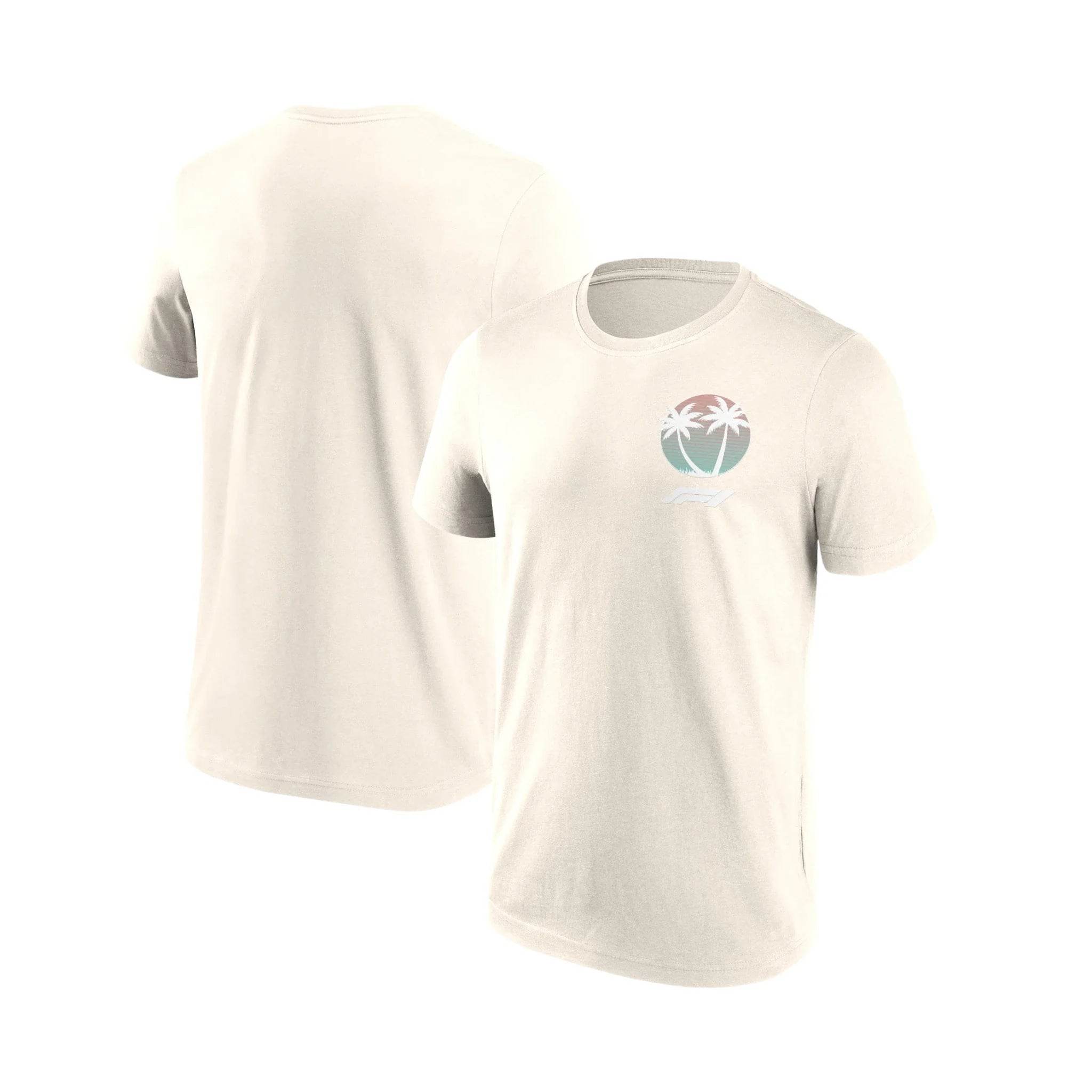 Formula 1 Beach Club Printed Graphic T-Shirt Off White - Dash Racegear Store