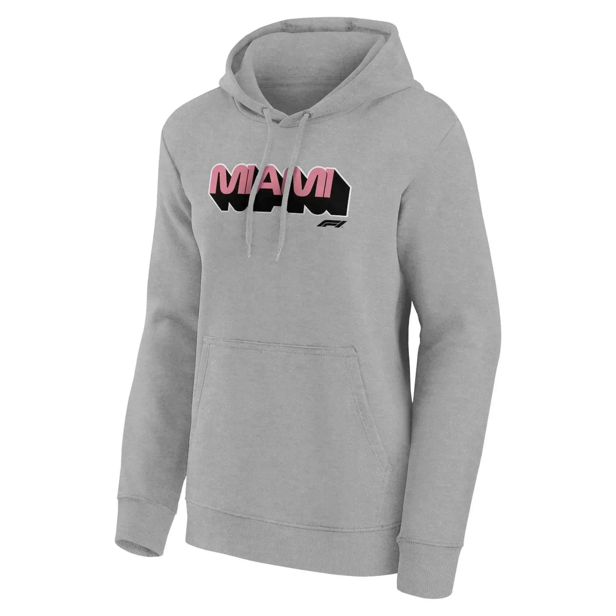 Formula 1 Miami Wordmark Graphic Crew Womens Sweatshirt Sports Grey