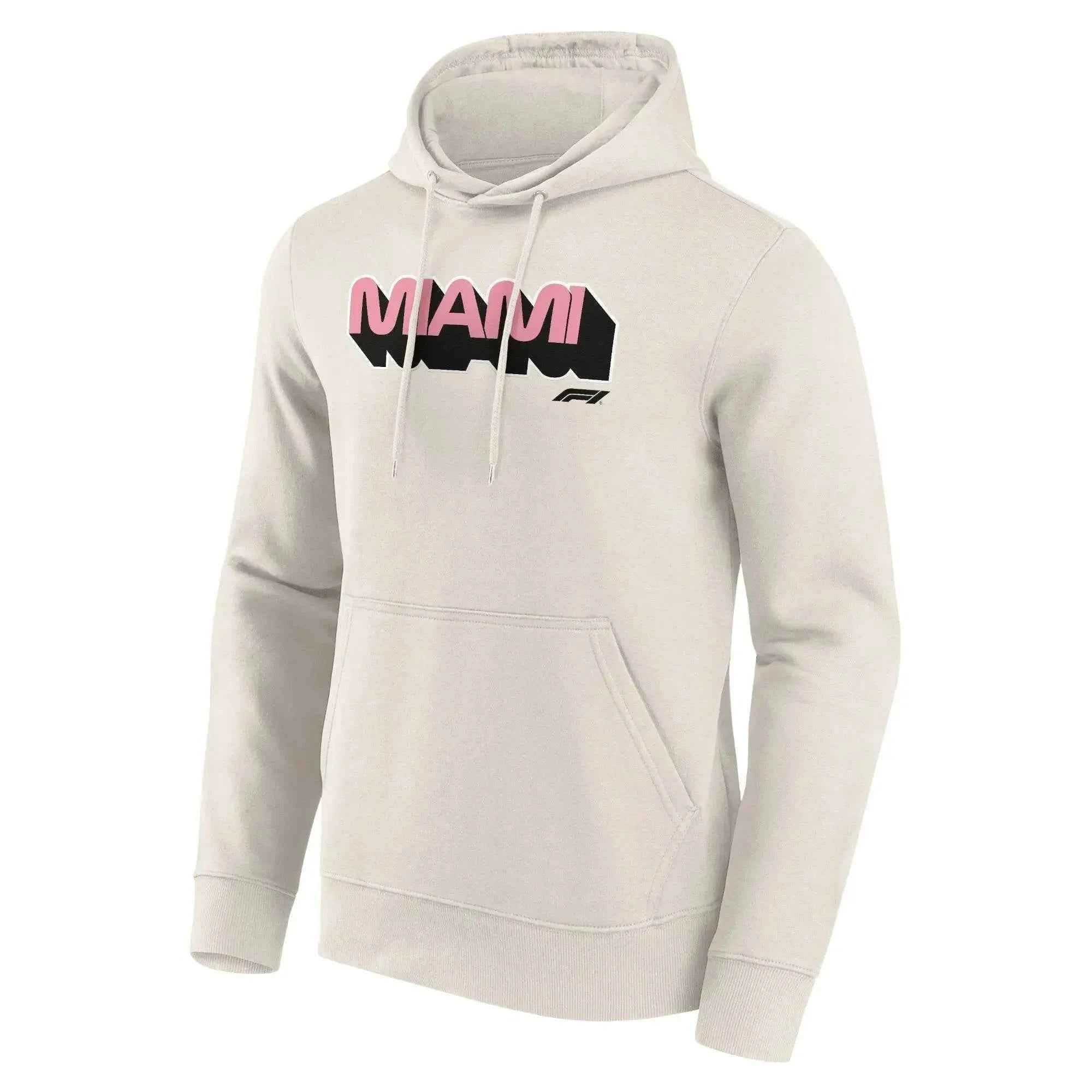 Formula 1 Miami Wordmark Graphic Hoodie Off White