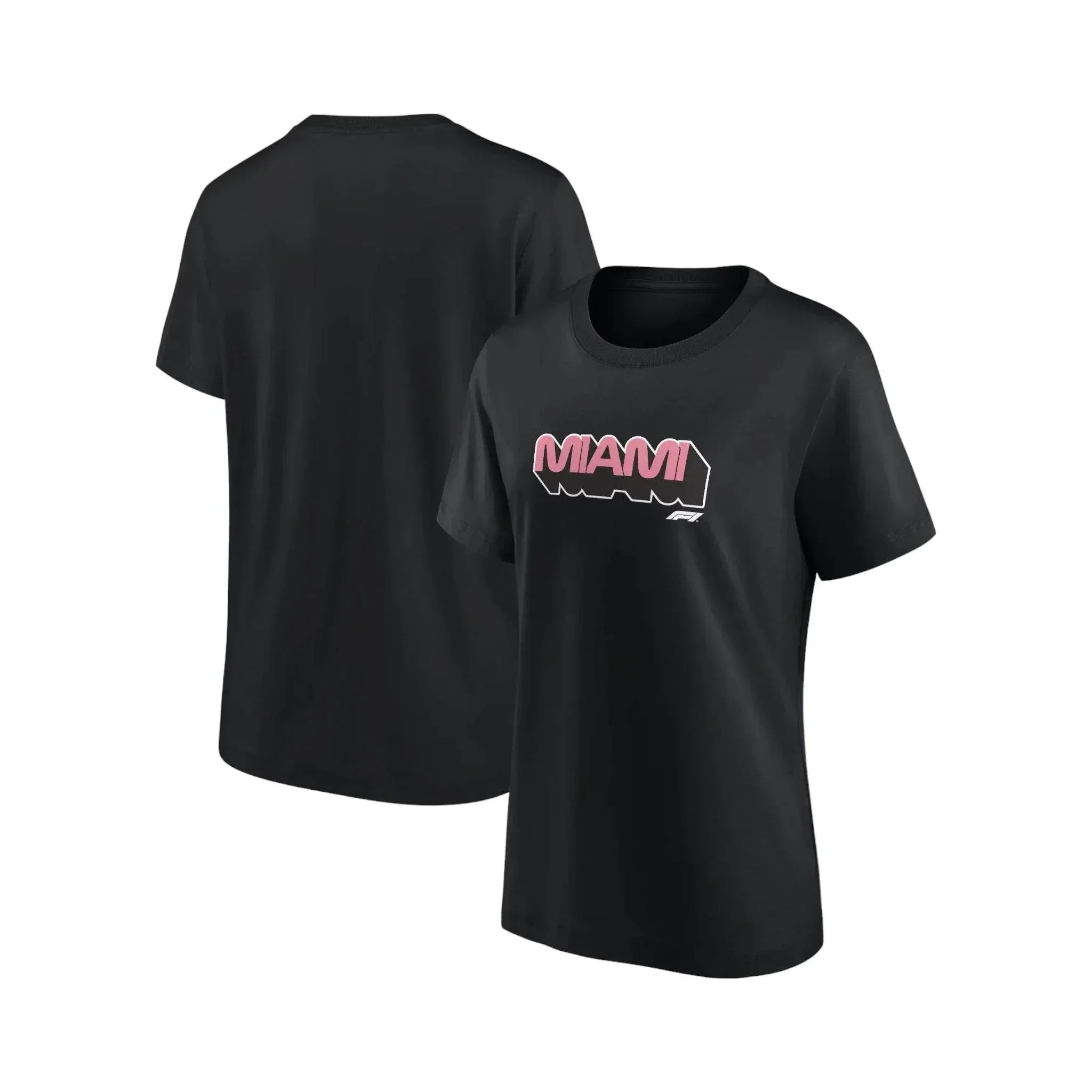 Formula 1 Miami Wordmark Graphic Womens T - Shirt Black - 3.0XL - Men's