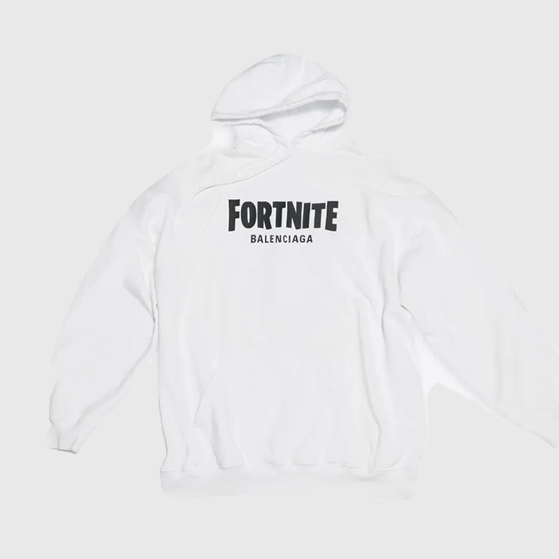 Fortnite x Balenciaga Hoodie Hoodie unisex detail view 5 | Dash Racegear — Balenciaga Fortnite Street Style Luxury Hoodie Outfit