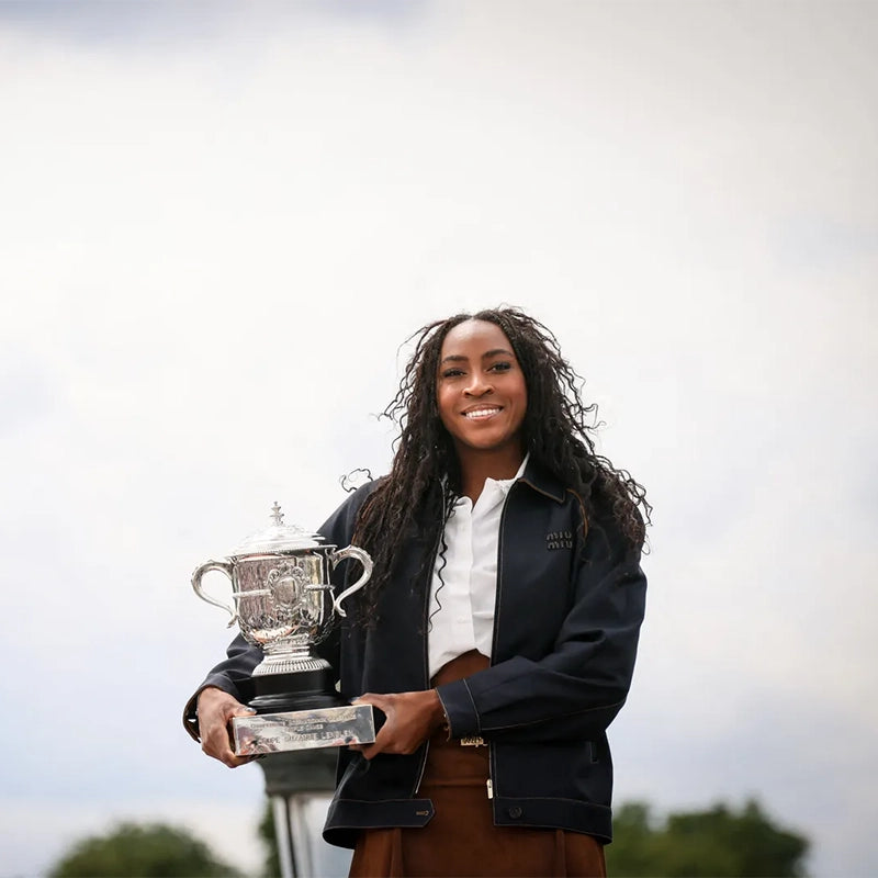 French Open 2025 Coco Gauff Miu Miu Jacket Jacket unisex detail view 2 | Dash Racegear — French Open 2025 Fashion – Miu Miu Jacket by Coco Gauff