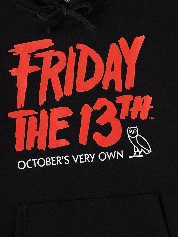 OVO Friday The 13th Mask Hoodie Hoodie unisex detail view 4 | Dash Racegear — OVO horror-themed hoodie inspired by Jason’s Friday The 13th look