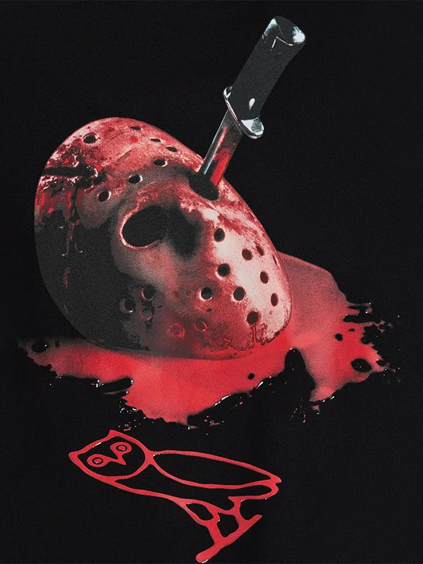 OVO Friday The 13th Mask Hoodie Hoodie unisex detail view 3 | Dash Racegear — Stylish OVO hoodie with eerie Friday The 13th graphic print