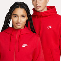 Sportswear Club Red Nike Hoodie Hoodie unisex detail view 2 | Dash Racegear — Nike Sportswear Hoodie – Timeless Red Club Design
