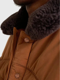 Stranger Things Wrangler Jim Hopper Jacket Jacket unisex detail view 5 | Dash Racegear — Fans wear the David Harbour Jim Hopper brown puffer jacket for warmth, attitude, and Stranger Things style.