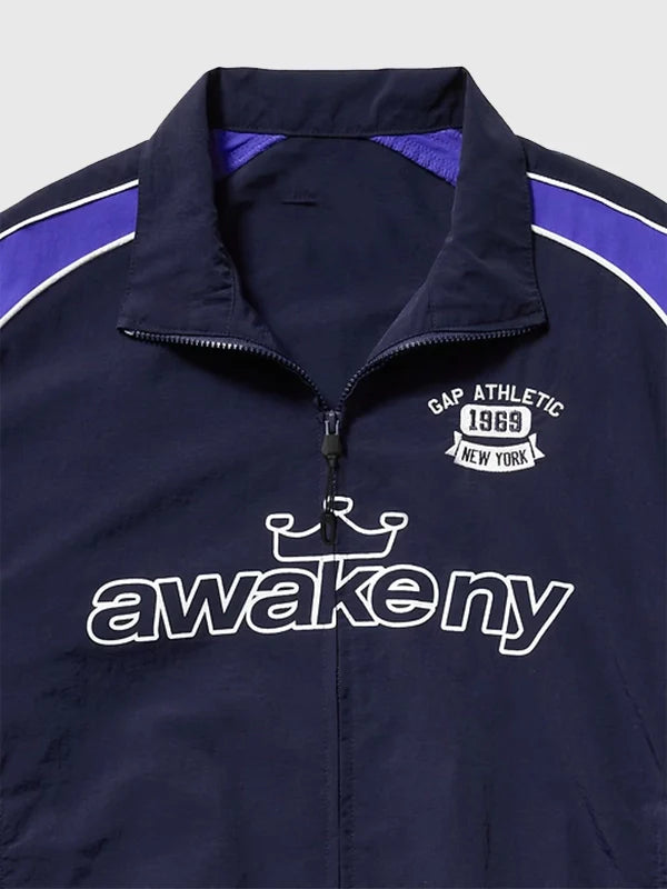 Gap × Awake NY Track Jacket Jacket unisex detail view 4 | Dash Racegear — Stylish Gap × Awake NY 2026 oversized track jacket, full zip design ideal for casual layering.