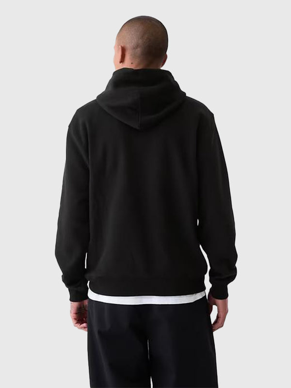 Black Gap Hoodie Hoodie unisex detail view 3 | Dash Racegear — Black GAP Hoodie with arch logo, unisex fit, soft fleece, perfect for layering or lounging.