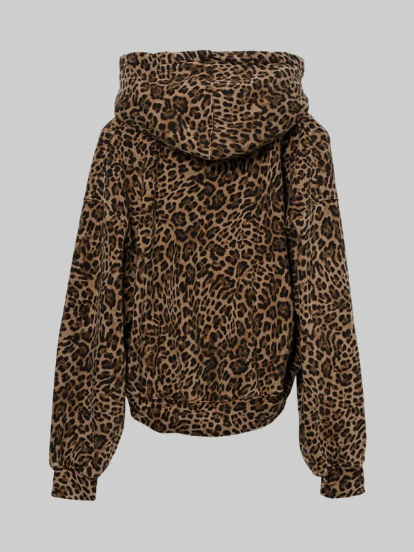 Cheetah GAP Hoodie Hoodie unisex detail view 2 | Dash Racegear — GAP Cheetah Print Hoodie Trendy Street Fashion