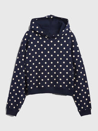 Polka Dot Gap Hoodie Hoodie unisex front product view | Dash Racegear — Gap Polka Dot Mini-Logo cropped hoodie blending soft comfort with a relaxed fit and timeless everyday appeal.