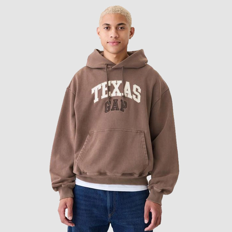Gap Texas Hoodie Hoodie unisex front product view | Dash Racegear — Gap Texas oversized pullover hoodie for everyday wear