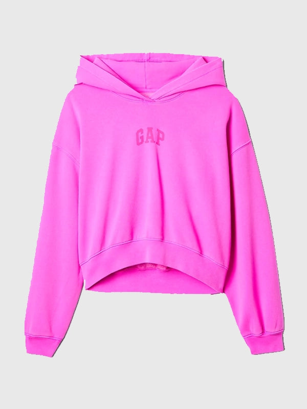 Pink Gap Hoodie Hoodie unisex front product view | Dash Racegear — Gap vintage hot pink hoodie, soft pullover with relaxed fit for everyday comfort and standout street style.