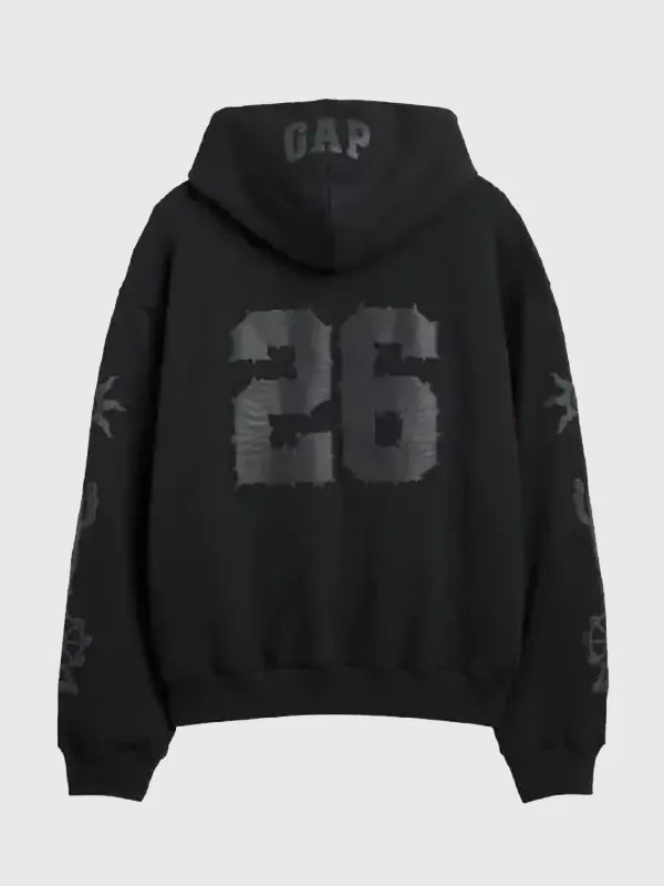 Gap × Coachella Oversized Hoodie Hoodie unisex detail view 2 | Dash Racegear — Black oversized hoodie by Gap x Coachella, ideal for relaxed streetwear and casual outfits.