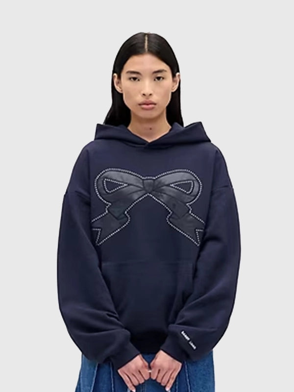 Gap × Sandy Liang Bow Oversized Hoodie Hoodie unisex detail view 3 | Dash Racegear — Oversized bow hoodie from Gap × Sandy Liang fall fashion drop