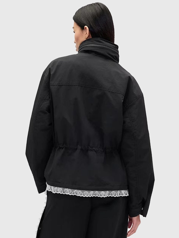Gap × Sandy Liang Lace-trim Cinched Jacket Jacket unisex detail view 4 | Dash Racegear — Sandy Liang collaboration jacket with cinched waist and lace accents