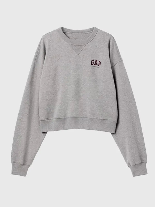 Gap × Victoria Beckham Sweatshirt Sweatshirt unisex detail view 3 | Dash Racegear — Gap x Victoria Beckham 2026 grey French terry sweatshirt, unisex relaxed fit for minimalist streetwear style.