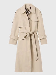 Gap × Victoria Beckham Trench Coat Coat unisex detail view 4 | Dash Racegear — Unisex beige Gap x Victoria Beckham coat 2026, tailored trench style for modern everyday fashion.